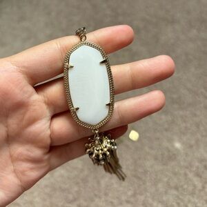 Kendra Scott Rayne Necklace in White & Gold